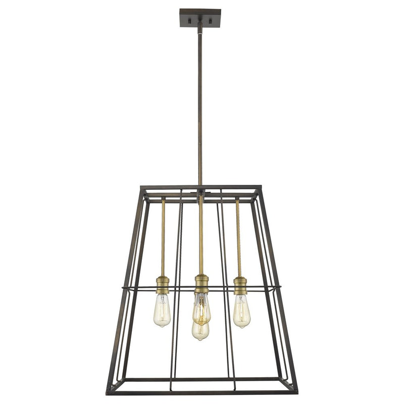 Bronze Metal Five Light Dimmable Ceiling Light