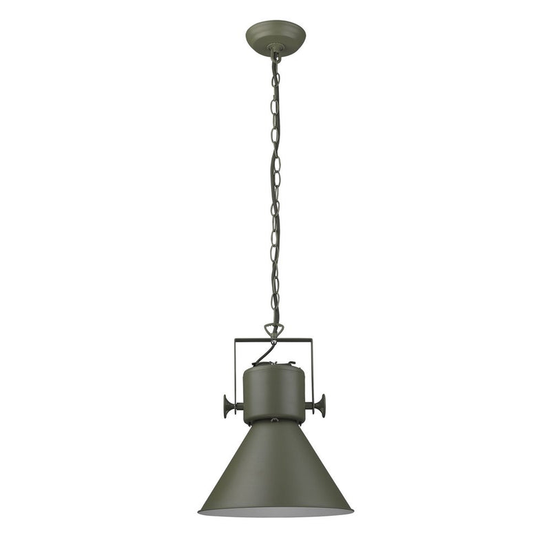Black Metal One Light Cone Hanging Pendant Light