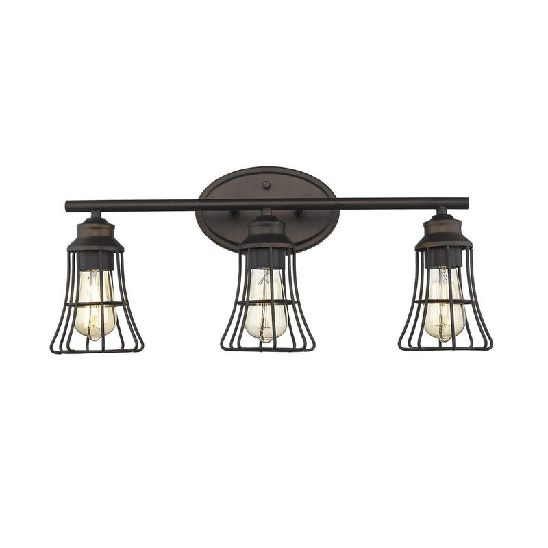 9" Bronze Metal Vanity Flush Mounted Sconce