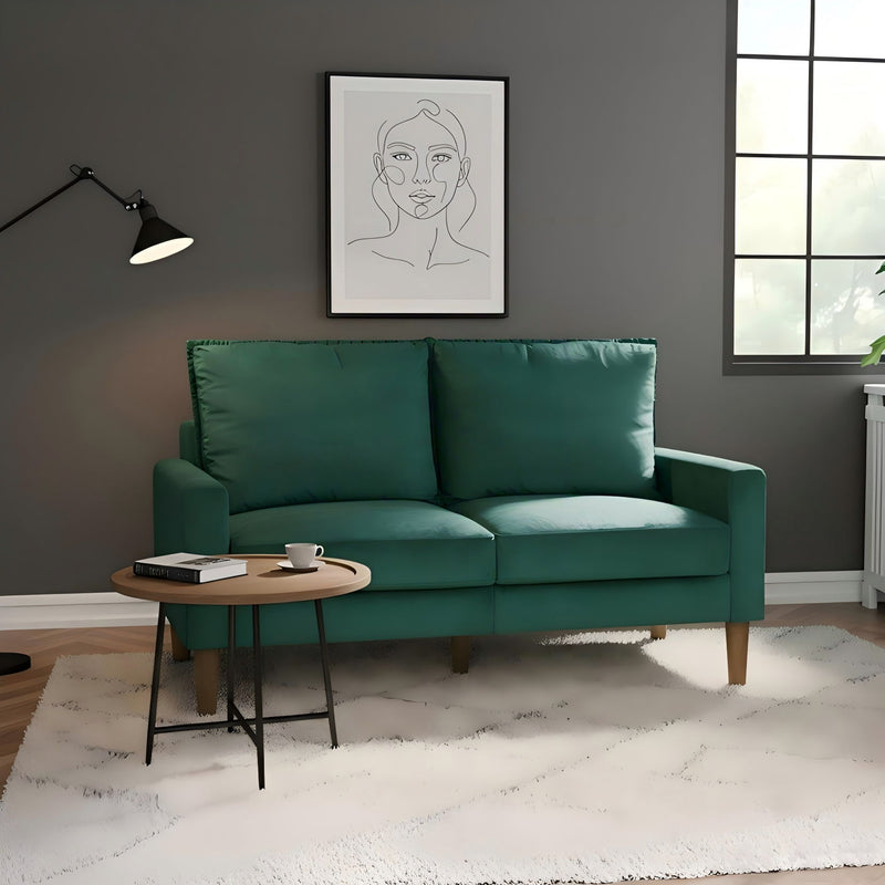 Upholstered Loveseat Sofa, 2 Seater Couch For Living Room Apartment