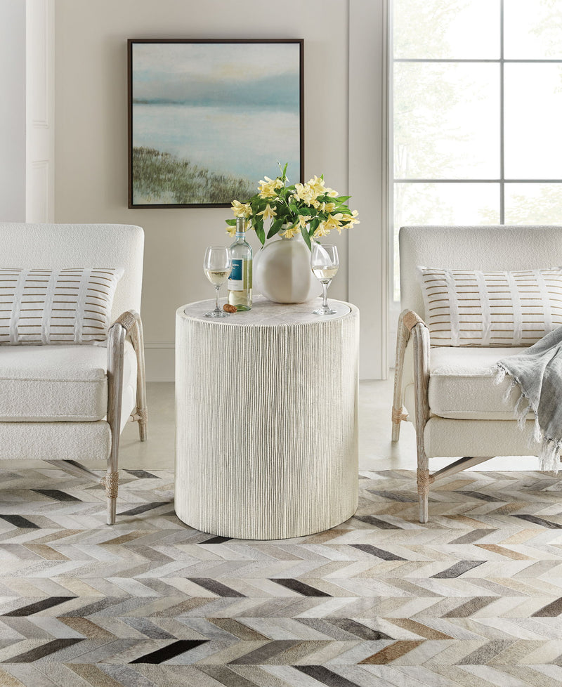 Serenity - Swale Round Side Table - White