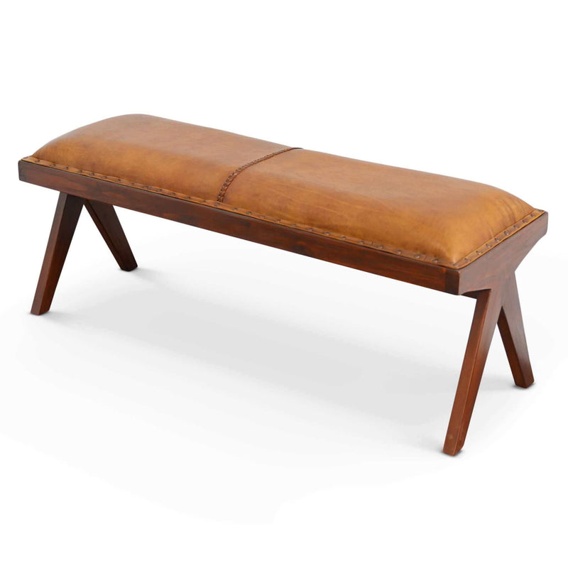 Chad - Bench - Brown / Tan
