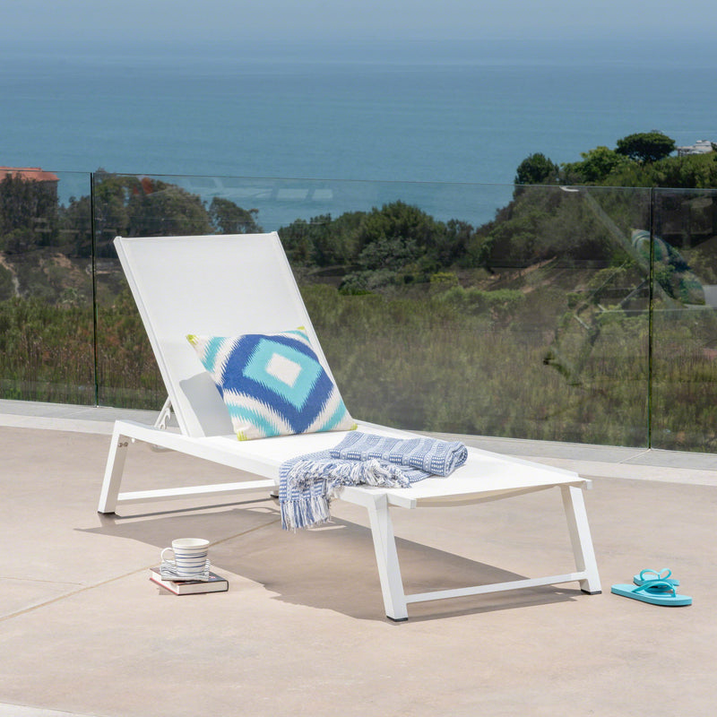 Myers - Chaise Lounge - White