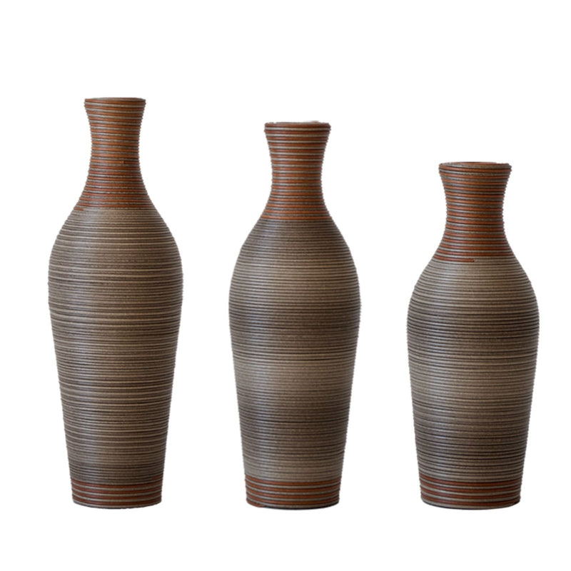 Classic And Neat Floor Vase, High Independent Flower Stand (Set of 3)