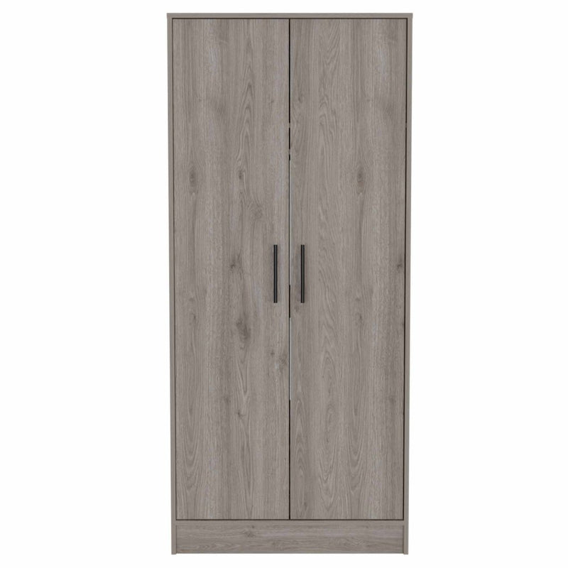 71" White Wood And Metal Two Door Single Drawer Combo Dresser