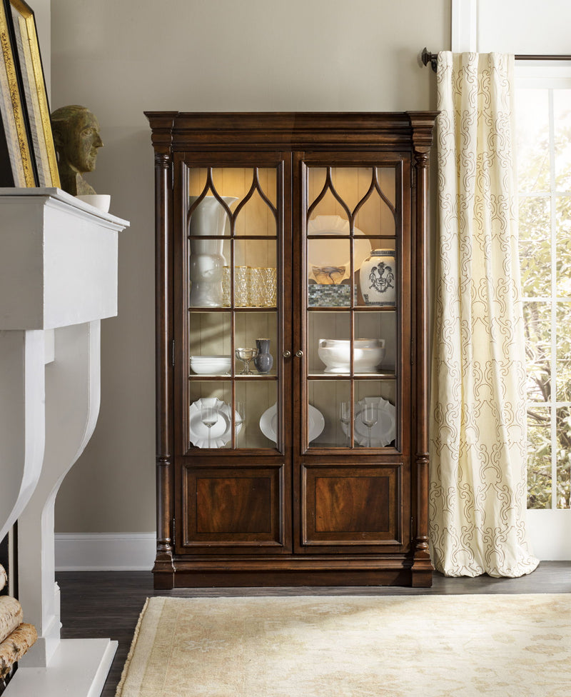 Leesburg - Display Cabinet - Dark Brown