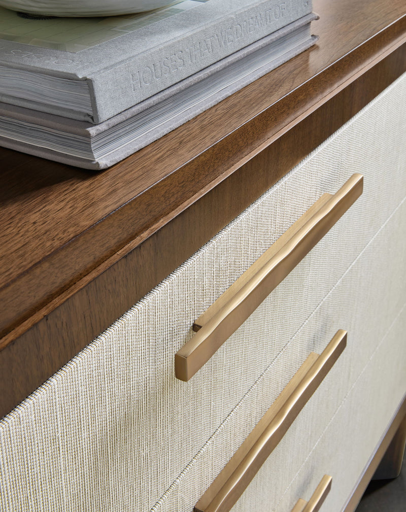 Eleana - Three Drawer Chest - Medium Wood / Beige