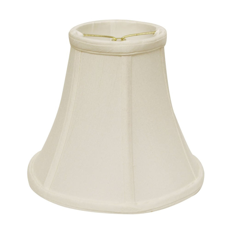 White Monay Shantung Silk Bell Lamp Shade