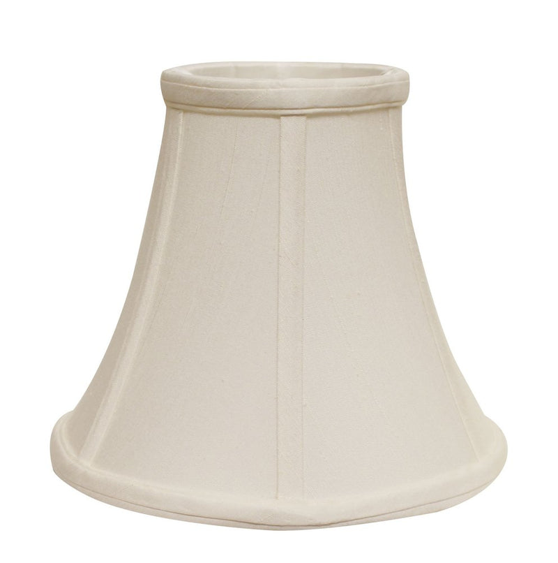 White Monay Shantung Silk Bell Lamp Shade