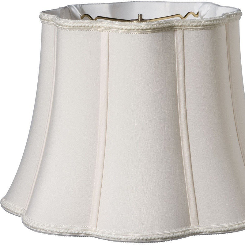 12" Cream Melon Scallop Shantung Lampshade