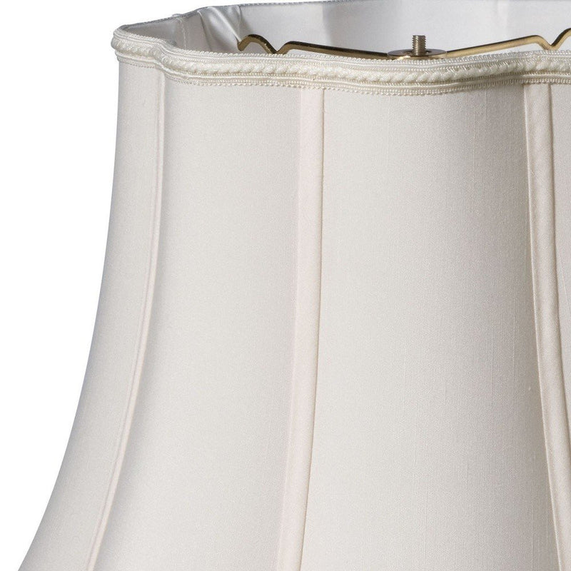 12" Cream Melon Scallop Shantung Lampshade