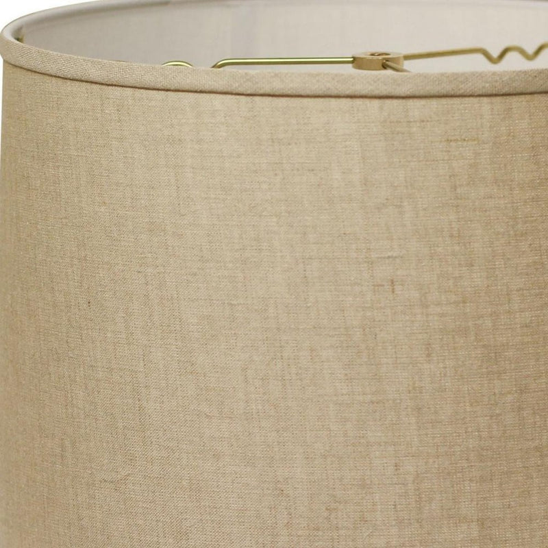 Dark Brown Linen Drum Lamp Shade