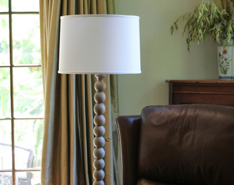 18" White Throwback Drum No Slub Lampshade