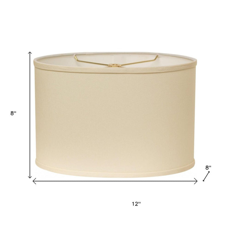 Ivory No Slub Innsbruck Oval Lamp Shade