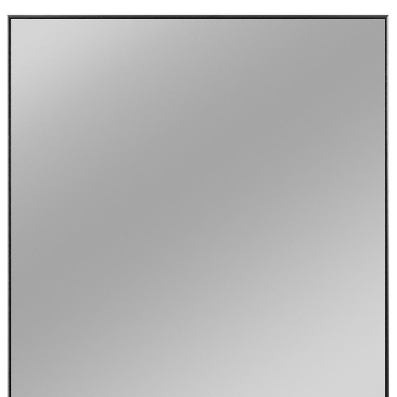 59" Black Aluminum Framed Bathroom Vanity Mirror