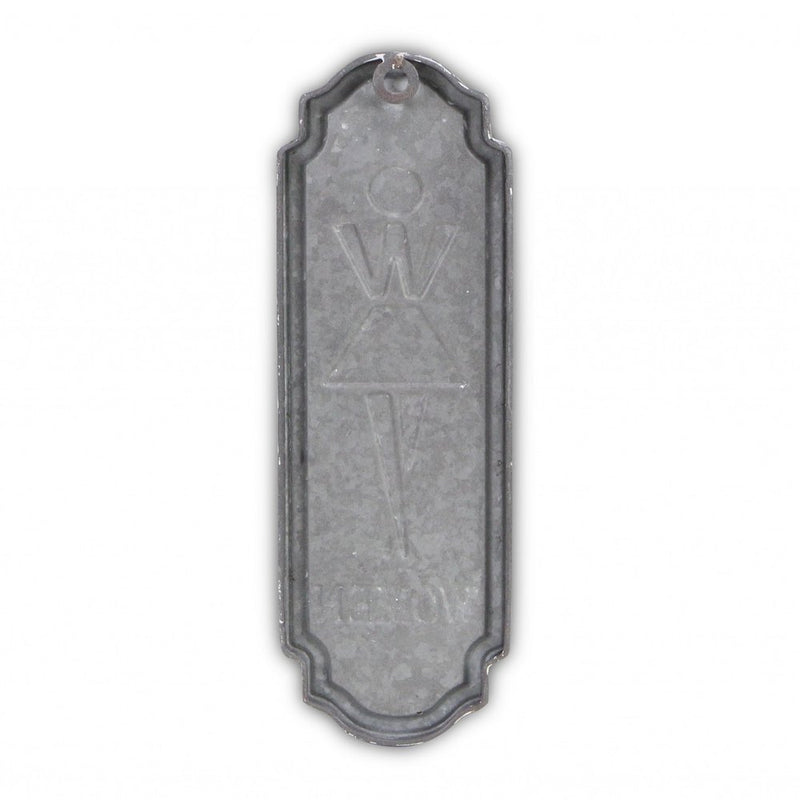 12" X 4" Gray And Brown Metal Wall Decor