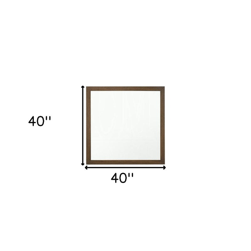 40" Square Wood Framed Accent Mirror