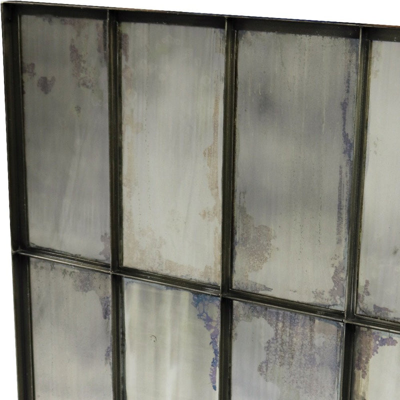 40" Black Square Metal Framed Accent Mirror