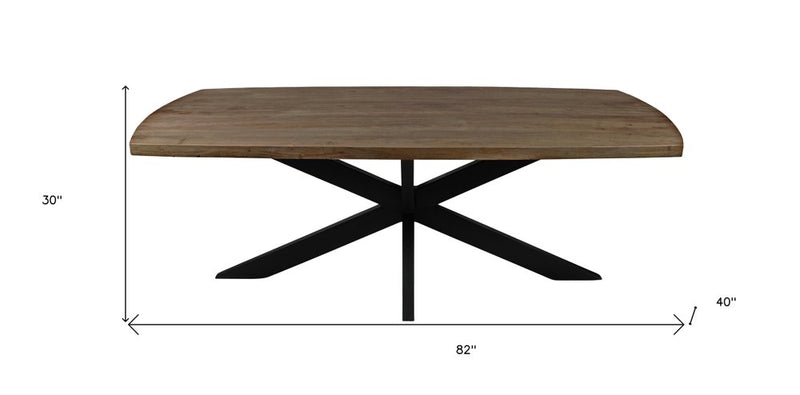 Nine Piece Gray and Black Solid Wood Dining Set with Eight Chairs