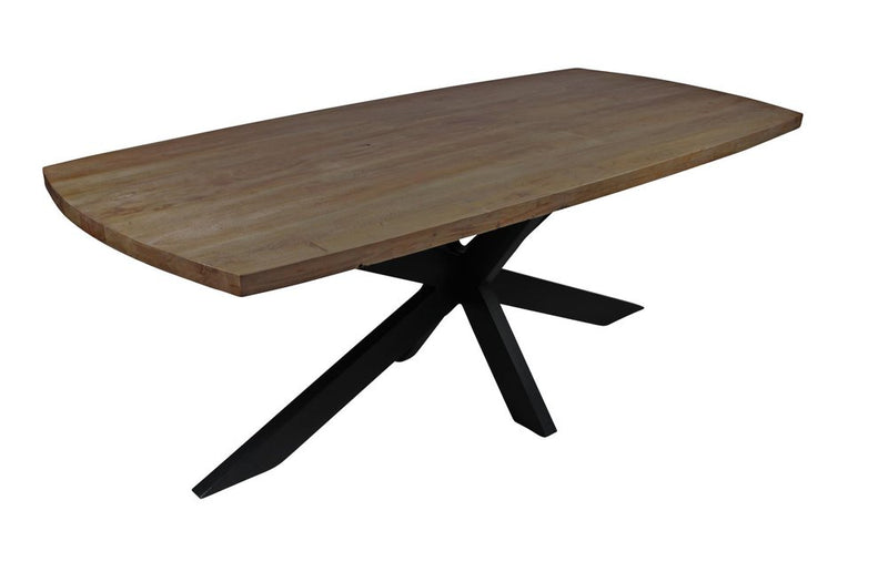 Nine Piece Gray and Black Solid Wood Dining Set with Eight Chairs