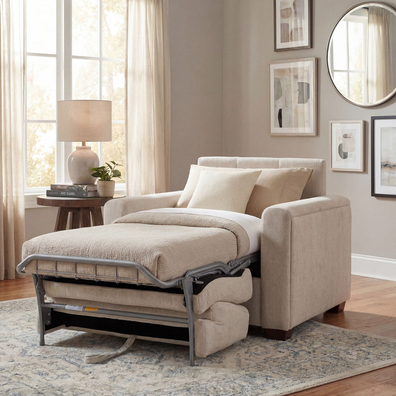 SS - Griffin Twin Sleeper Chair - New Page Flax