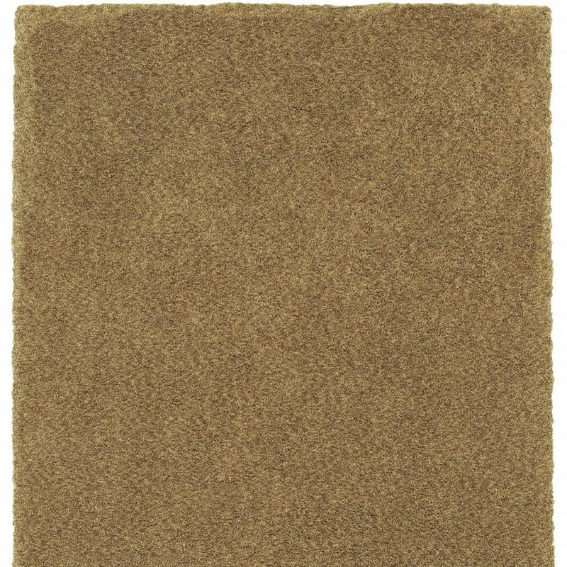 10' X 13' Rich Gold Shag Tufted Handmade Stain Resistant Area Rug