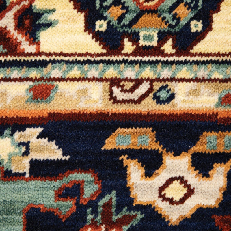 6' Red And Blue Oriental Runner Rug