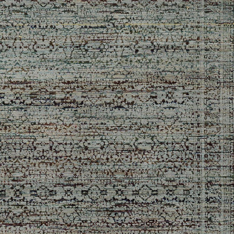 9' X 12' Blue Green Oriental Power Loom Area Rug