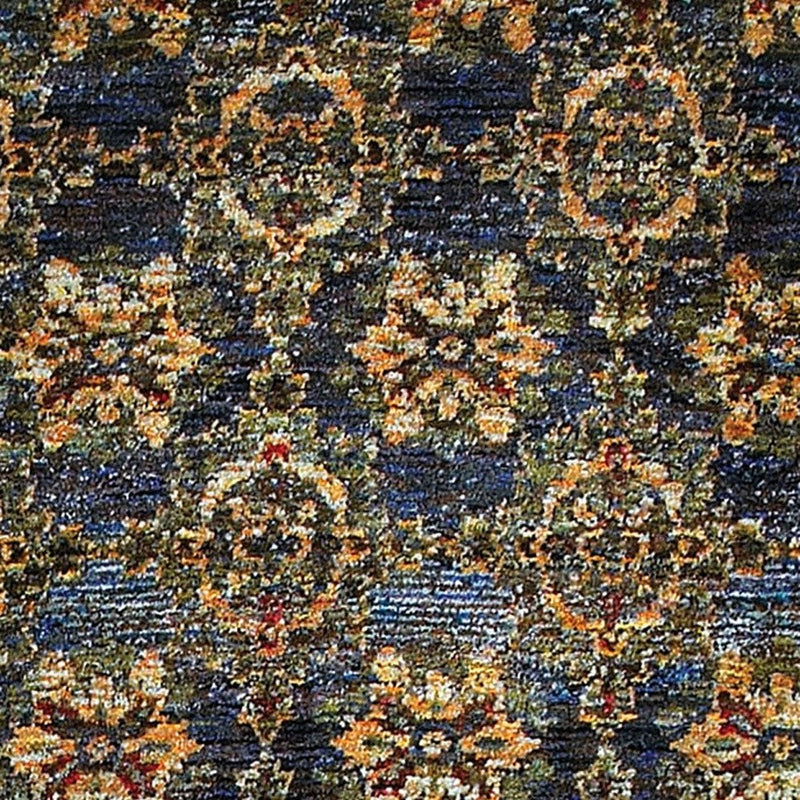 8' Red And Gold Oriental Runner Rug