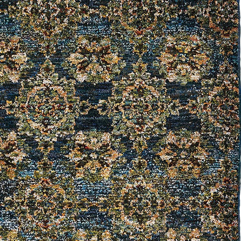 8' Red And Gold Oriental Runner Rug