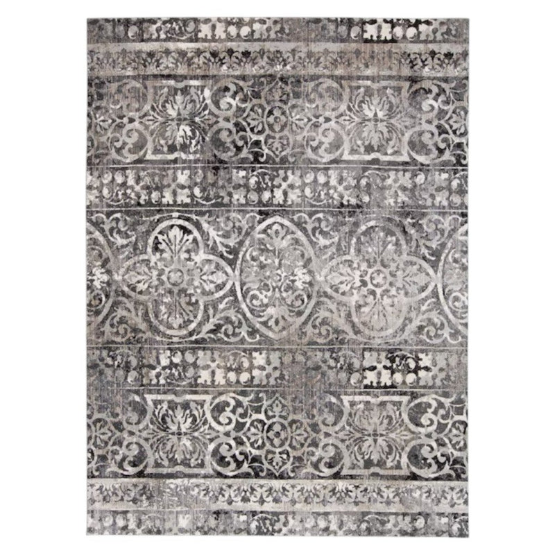 10' X 14' Gray Ivory And Taupe Abstract Stain Resistant Area Rug