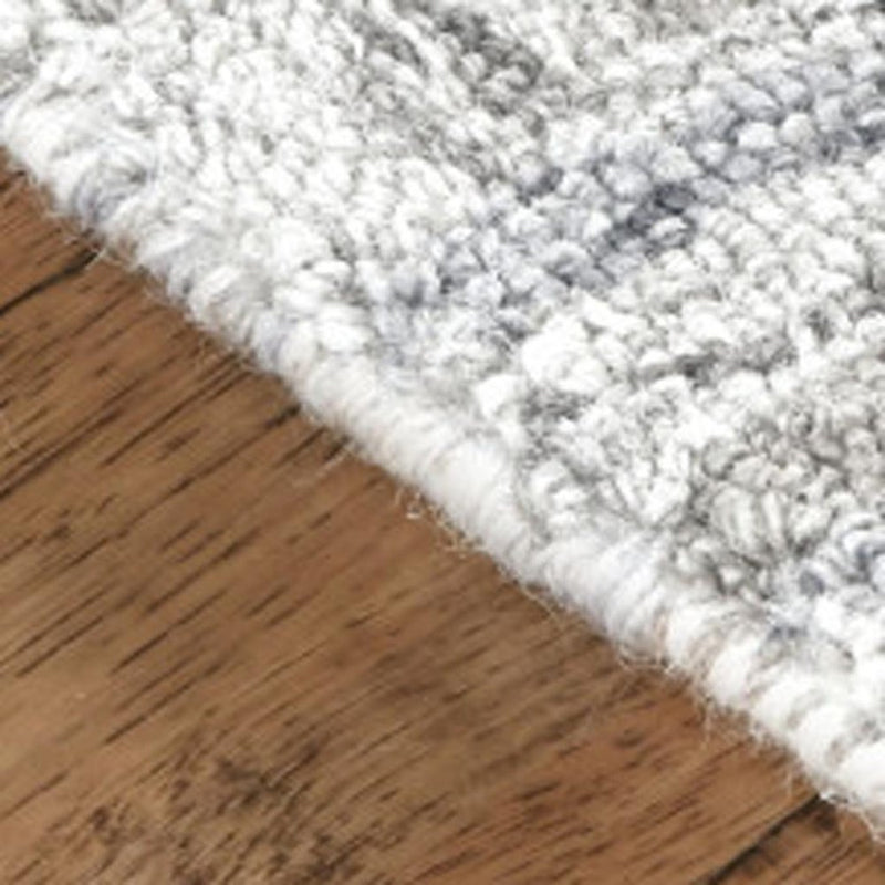 2' X 3' Taupe Blue And Gray Wool Floral Tufted Handmade Area Rug