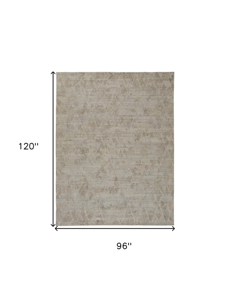 4' X 6' Taupe And Gray Abstract Hand Woven Area Rug