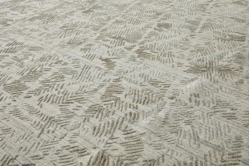 4' X 6' Taupe And Gray Abstract Hand Woven Area Rug