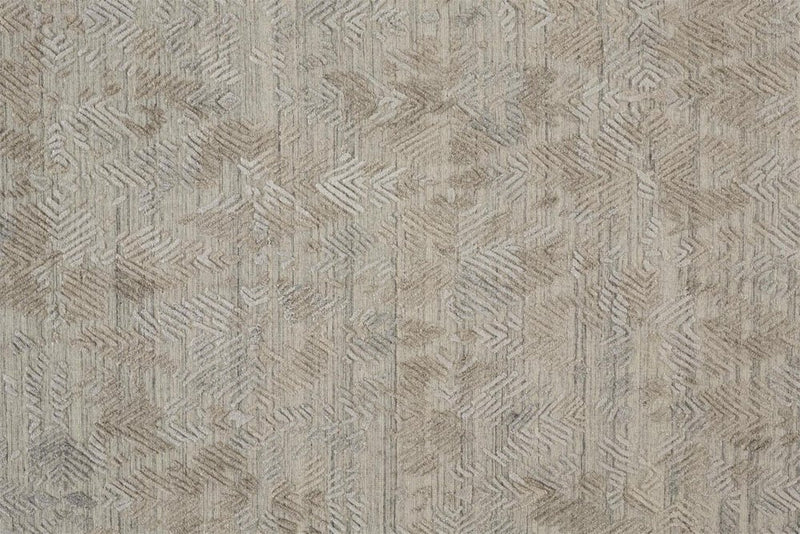 4' X 6' Taupe And Gray Abstract Hand Woven Area Rug