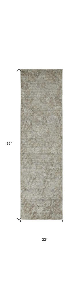4' X 6' Taupe And Gray Abstract Hand Woven Area Rug
