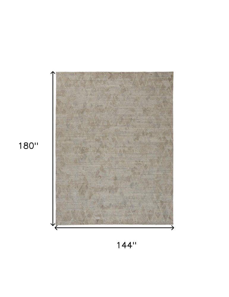 4' X 6' Taupe And Gray Abstract Hand Woven Area Rug