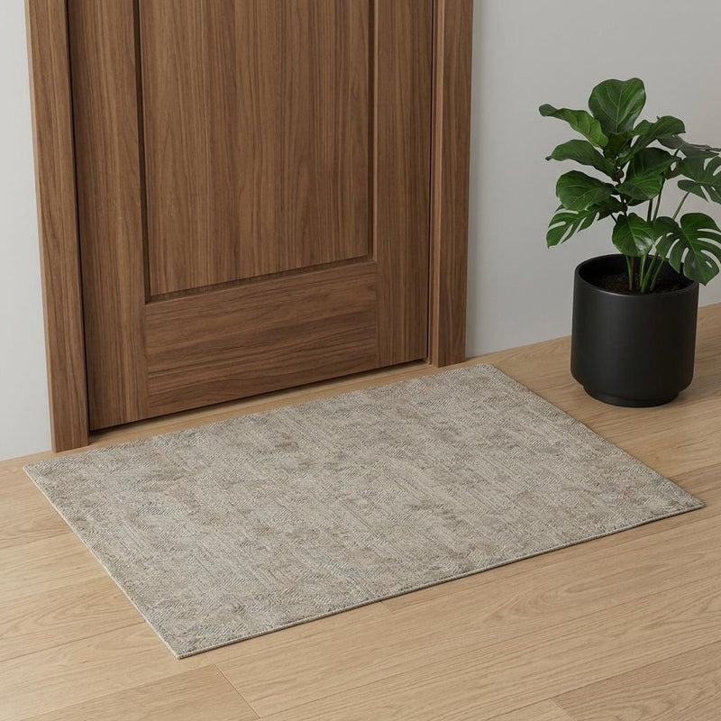 4' X 6' Taupe And Gray Abstract Hand Woven Area Rug