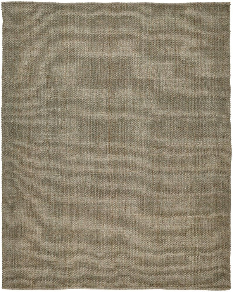 5' X 8' Tan And Green Hand Woven Area Rug