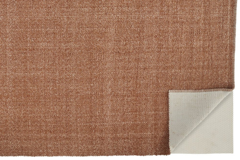 8' X 10' Orange Hand Woven Area Rug