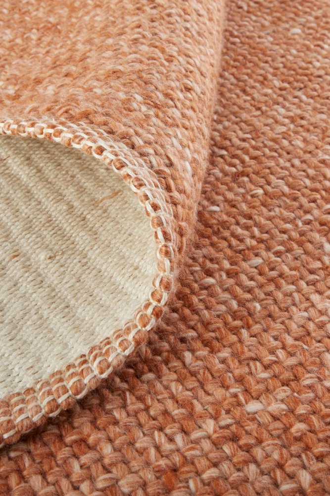 8' X 10' Orange Hand Woven Area Rug