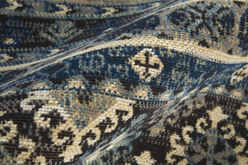 13' X 15' Geometric Power Loom Distressed Area Rug