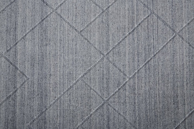 4' X 6' Gray And Silver Striped Hand Woven Area Rug