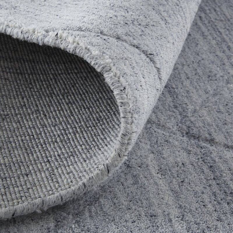 4' X 6' Gray And Silver Striped Hand Woven Area Rug