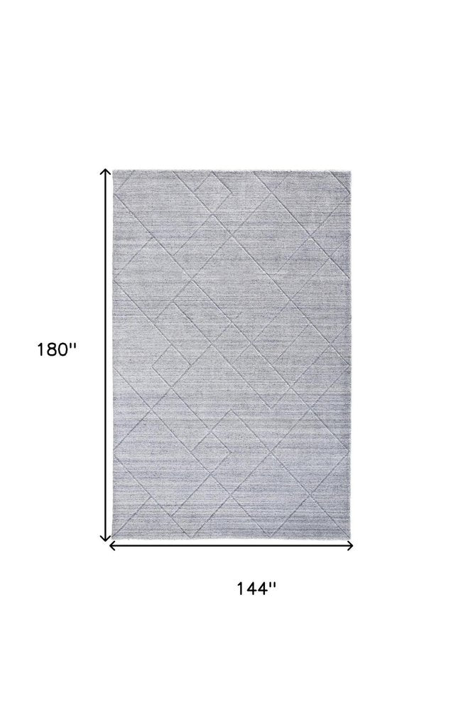 4' X 6' Gray And Silver Striped Hand Woven Area Rug