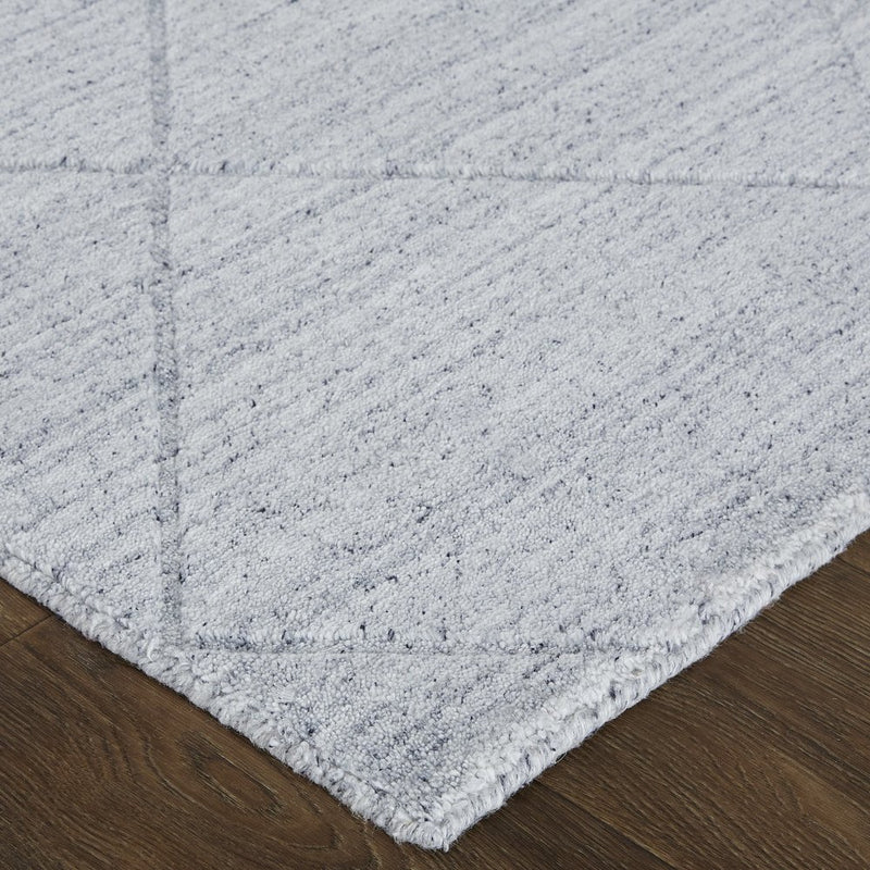 4' X 6' Gray And Silver Striped Hand Woven Area Rug