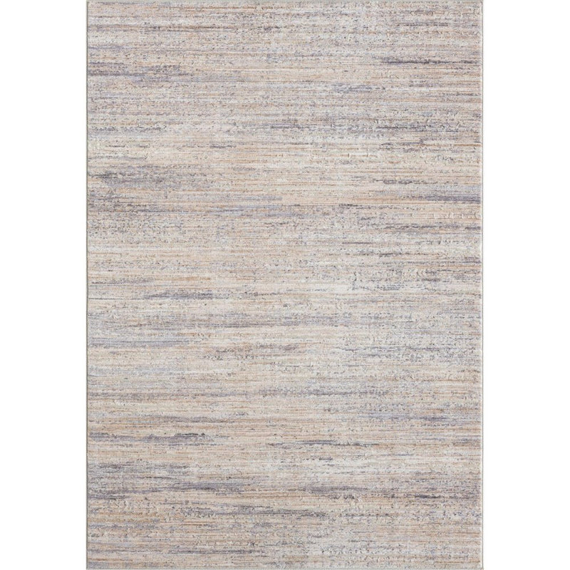 8' X 10' Beige And Gray Abstract Stripes Area Rug