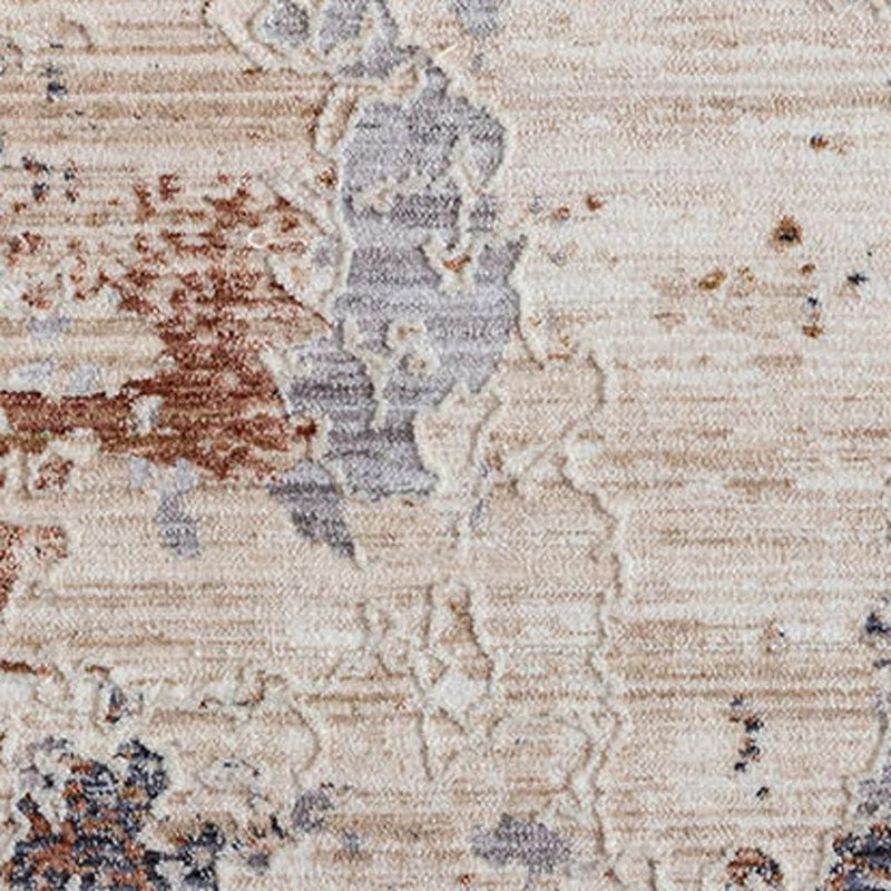 5' X 8' Beige Abstract Area Rug