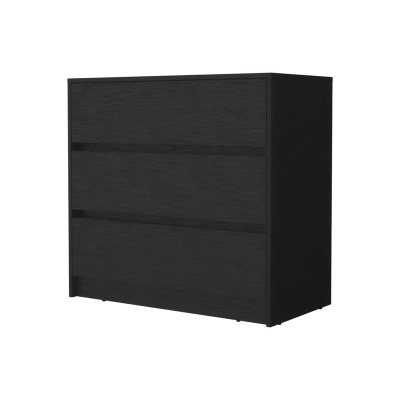 33" White Wood Three Drawer Dresser