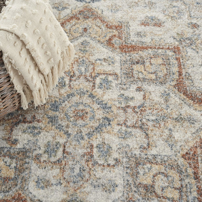 9' X 12' Gray Oriental Power Loom Area Rug